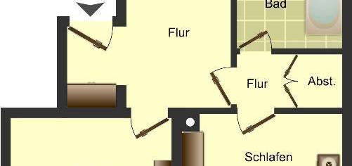 Geräumige zwei Zimmer Wohnung in Ratingen!