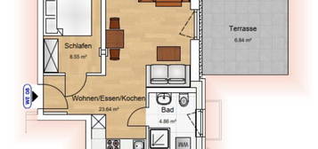 ERSTBEZUG: Zwei-Zimmer-Terrassenwohnung in ruhiger Wohngegend