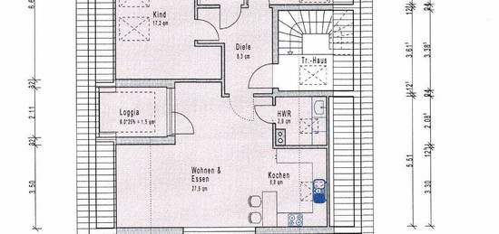 Erstbezug helle 3 Zimmer DG-Wohnung in Bielefeld – Baumheide