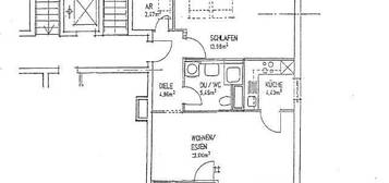 Lichtdurchflutete 2,5-Zimmer-Wohnung im DG mit Terrasse in zentraler Lage