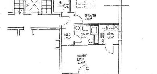 Lichtdurchflutete 2,5-Zimmer-Wohnung im DG mit Terrasse in zentraler Lage