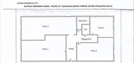 F3 centre ville Saint Péray 64 m2