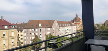 stilvolle mobilierte 1-Zimmer-Wohnung in Karlsruhe mit Balkon