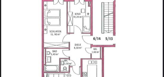 Stilvolle 3-Raum-Wohnung mit Balkon in Grünwald