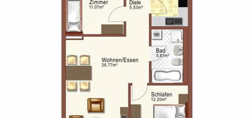 3-Zi. Dachterrassenwo. Kehl Zentrum zum 01.12.2024 zu vermieten