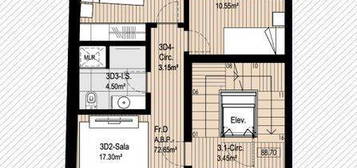 Apartamento em construção de tipologia T1 no centro da Lapa na Estrela