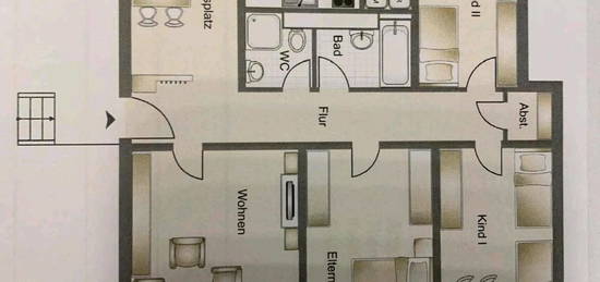 4,5 Zimmer Wohnung zur Temporären Miete