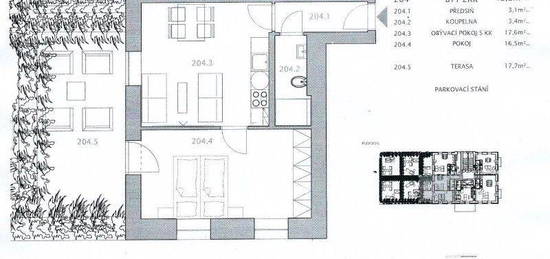 Byt 2+kk, 60 m², Dolní Kamenice, Česká Kamenice