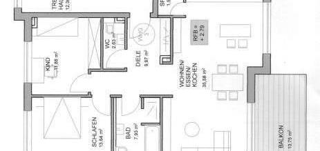 3-Zimmer Wohnung Baujahr 2016, zentral in Ulm Lehr, 1.OG