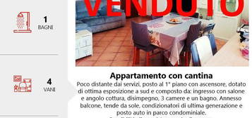 Appartamento con 3 camere e cantina