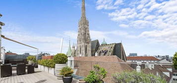 Luxus-Penthouse in der Besten Lage von Wien mit Dachterrasse und Blick auf den Stephansdom