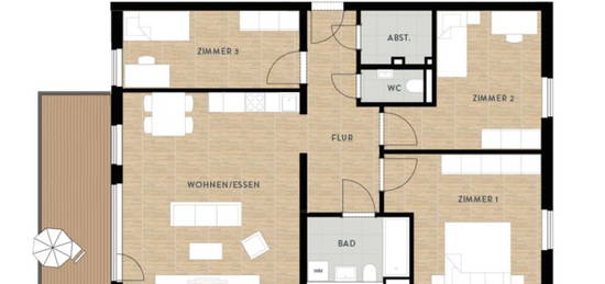 4-Zimmerwohnung +Einbauküche +PKW-Stellpl in 65550 Limburg-Linter