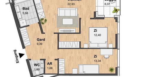 2-Zimmer Wohnung mit Balkon - 1.Monat mietfrei - perfekte Anbindung - 8020 Graz