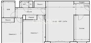 Vente Appartement 3 pièces de 64m² - 92210 Saint-Cloud