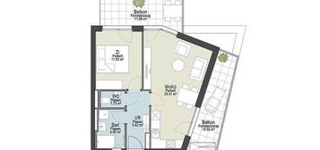 Geförderte Neubauwohnung mit Balkon im 3. Stock