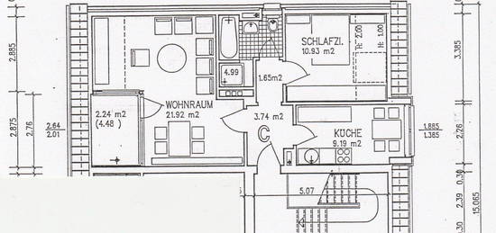 2-Zi. DG-Wohnung, Wohnpark an der Burg, Ortskern Oebisfelde