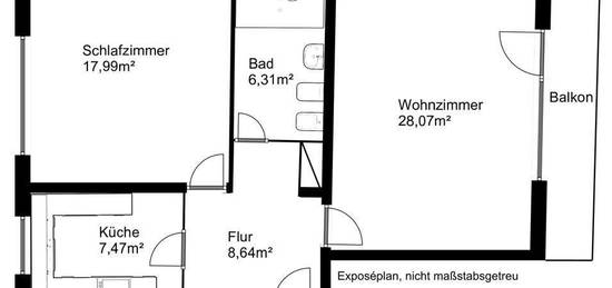 Großzügige 2-Zimmer-Wohnung in Frankfurt-Hausen