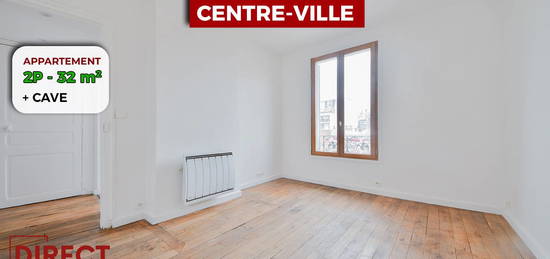 CENTRE-VILLE : APPARTEMENT 2P + CAVE