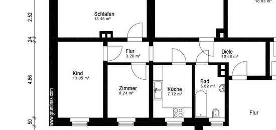 4-Raumwohnung in Weißenfels zum selber renovieren