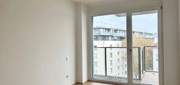 Termin online buchen: Erstbezug: 2-Zimmer Wohnung mit Balkon &amp; Badewanne - Ausblick Nordbergstraße - Nahe U4 - hauseigenes Gym, Waschküche, Co-Working Space &amp; Dachterrasse