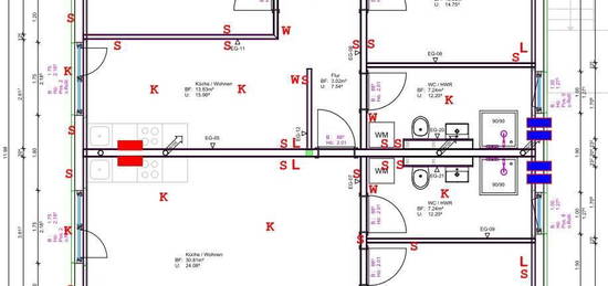 Erstbezug! 2-Zimmer-Erdgeschosswohnung im Niedrigenergiehaus mit flexiblem Grundriss