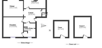 Appartement  à vendre, 2 pièces, 1 chambre, 54 m²