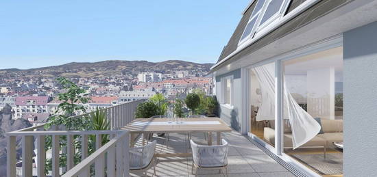 ++WEITBLICK++ Premium Penthouse mit 13m² Terrasse, alles auf einer EBENE! Lift in die Wohnung!