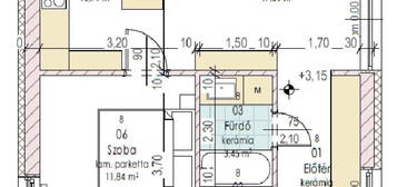 Téglás központjában, a Malom utcán, 2026. tavaszi átadással, 10 lakásos, zárt udvaros, 2 emeleti, 51 m2-es, nappali+ 1 szobás, HŐSZIVATTYÚS új építésű lakás, magas műszaki tartalommal, garázzsal eladó!