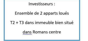 Lot de 2 apparts loués pour investisseurs