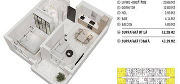 Apartament Tip Studio de Vanzare-Militari Residence-Comision 0