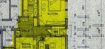 Einliegerwohnung, 74qm, 2,5 ZKB, souterrain, teilmöbliert