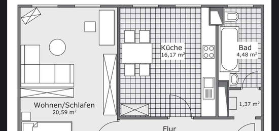 1 Zimmer Wohnung