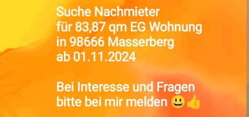 Nachmieter gesucht ab 01.11.24