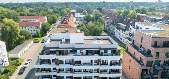 Dachterrasse und Balkon, gepflegte 2-Zimmer-ETW mit Stellplatz!