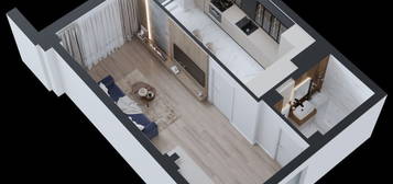 Apartament  1 camera Nicolina , 45 metri, etaj 2 Cod:152237