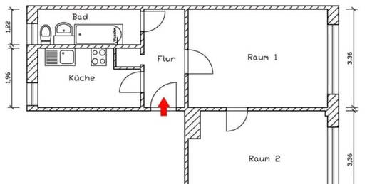 Ruhige 2 Raumwohnung zu vermieten