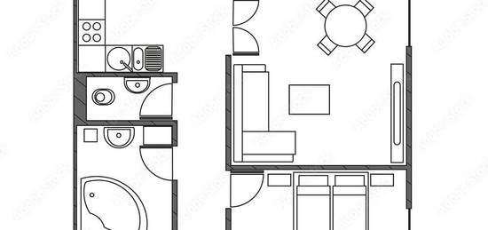 Modernisierte 2-Zimmer-Wohnung mit Balkon und Einbauküche