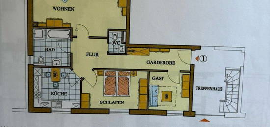 Kronshagen, 2 1/2 Zimmer-Wohnung 98qm EG mit Terrasse und Carport