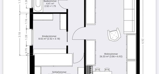 3 Zimmer  Wohnung in Liederbach am Taunus