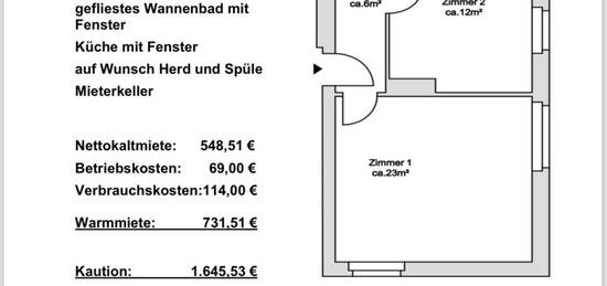 Schöne 2-Zimmer-Wohnung in Berlin Pankow