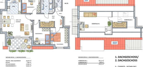 Neuwertige und helle 6-Zimmer-Maisonette-Wohnung mit Südbalkon und traumhafter Aussicht in Sersheim