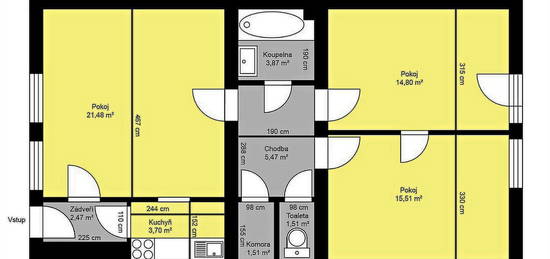 Prodej bytu 3+kk 70 m²