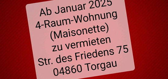 4-Raum-Wohnung Torgau zu vermieten Maisonette