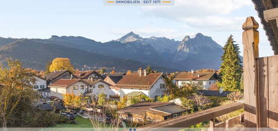 2-ZIMMER-DACHGESCHOSSWOHNUNG MIT BERGBLICK (ZENTRALE LAGE) IN GARMISCH-PARTENKIRCHEN