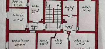 Großzügige 6-Zimmer Wohnung mit EBK, Laminat, 2 Bädern und eigenem Garten in Flöha! Stellplatz mgl.