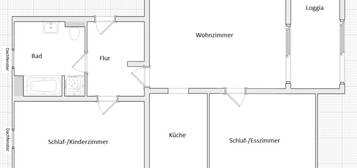 Zentrumsnahe 3 Zimmer Wohnung - Erstbezug nach Sanierung