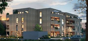 Grüner Wohnkomfort: 68 m², 3-Zimmer-Holzbauwohnung mit Balkon