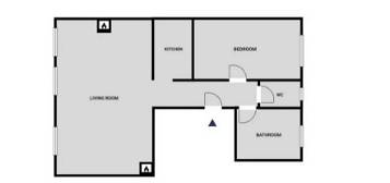 Appartement meublé  à louer, 2 pièces, 2 chambres, 54 m²