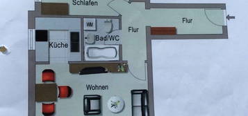 Schöne 2 Zimmer Wohnung in Affaltrach, Kreis Heilbronn