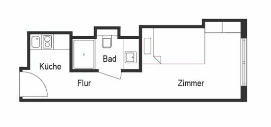 Möbliertes Single Apartment mit Concierge Service